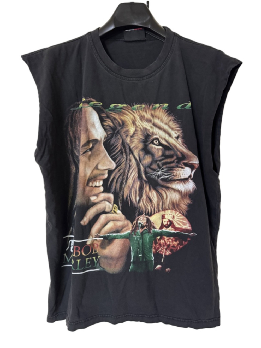 Bob Marley Y2K Vintage Bob Marley Legend Graphic Black Sleeveless Shirt XL